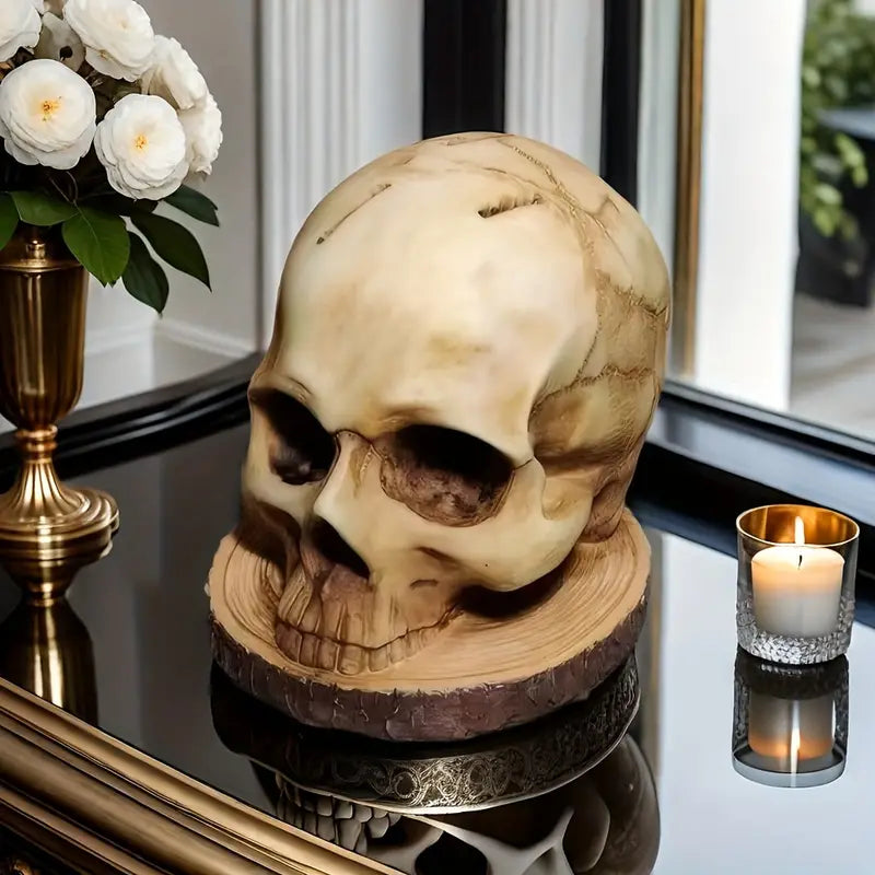 Chilling Skull Knife Stand - 7-Slot Kitchen Storage