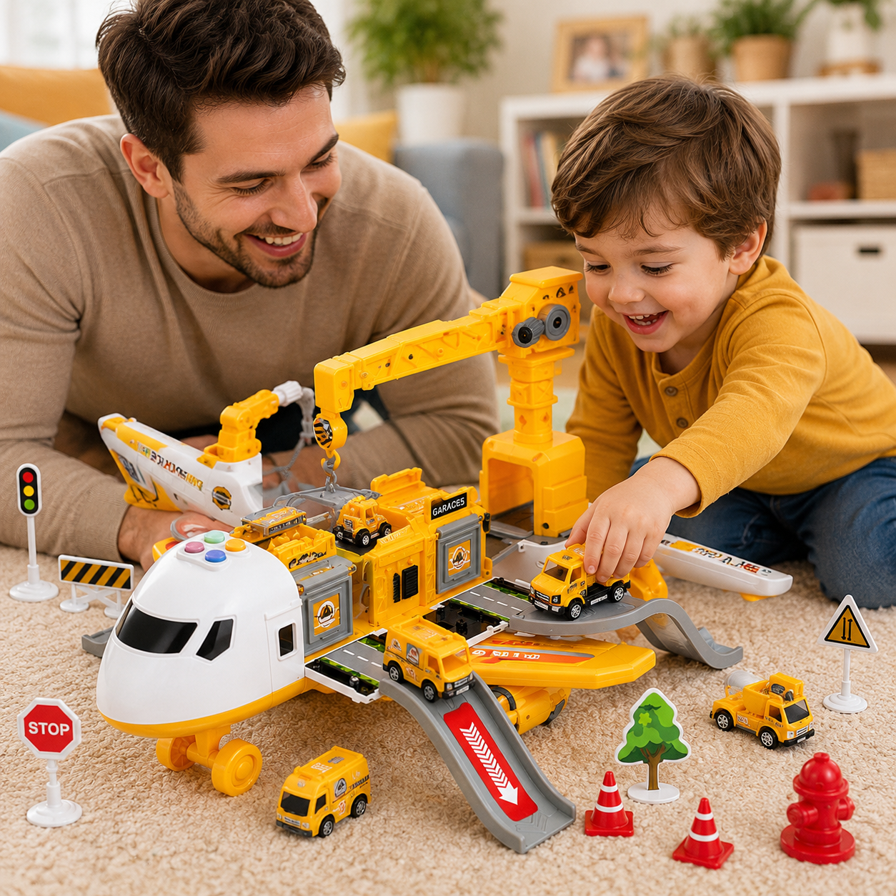 Adventure Airplane Playset with Multi-Vehicle Fun for Creative Role Play