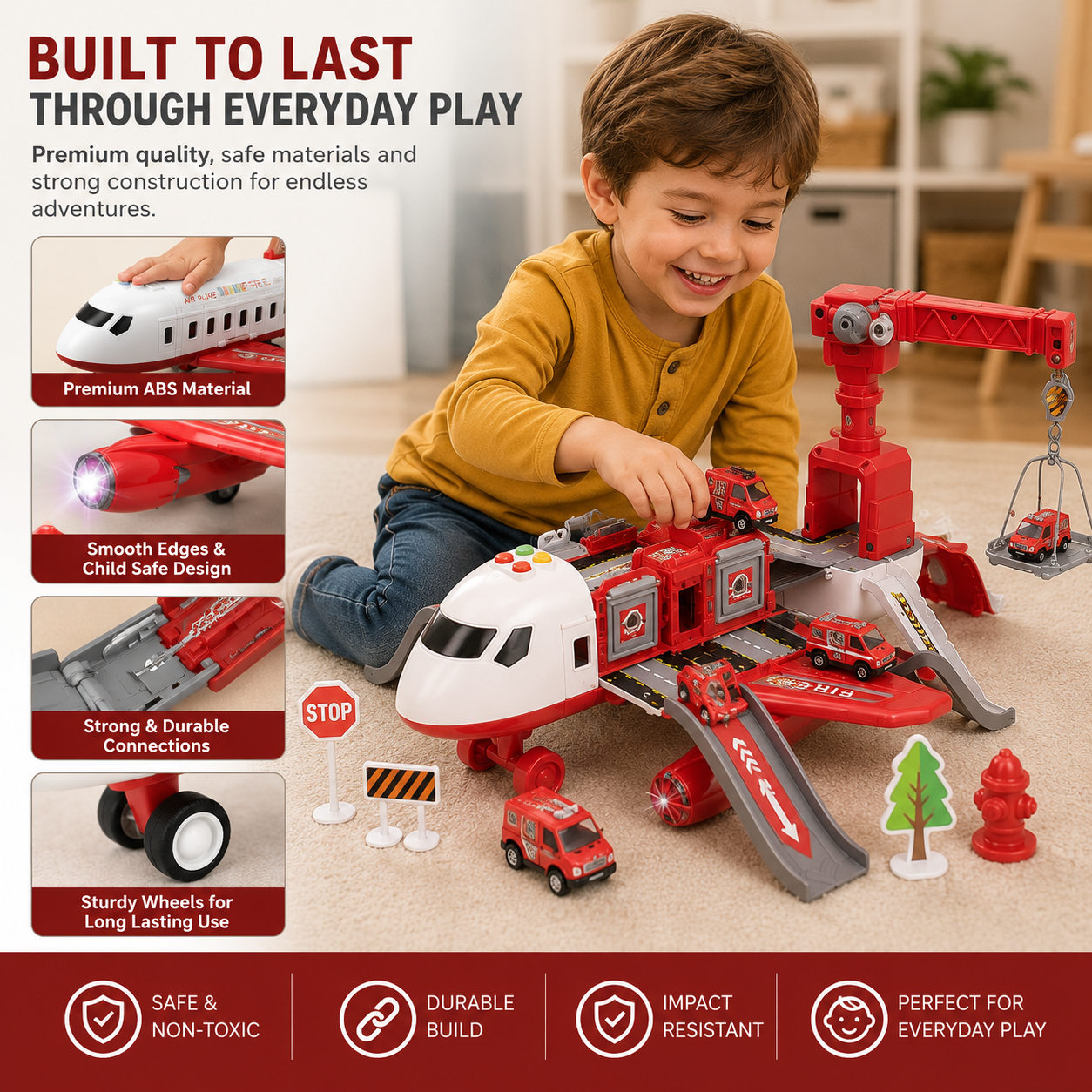Adventure Airplane Playset with Multi-Vehicle Fun for Creative Role Play
