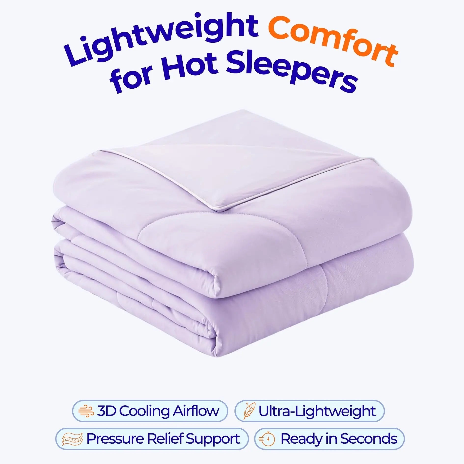 Lightweight Dual-Sided Cooling Comforter – Breathable Silky Fabric for Summer