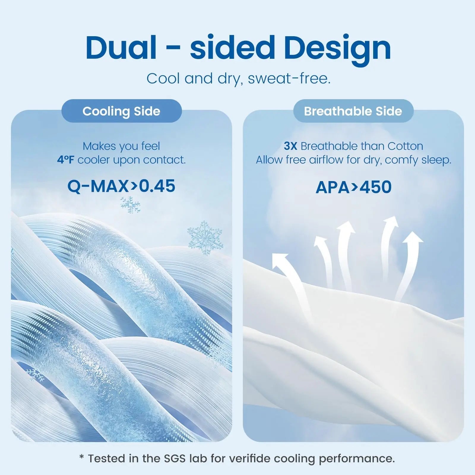 Lightweight Dual-Sided Cooling Comforter – Breathable Silky Fabric for Summer