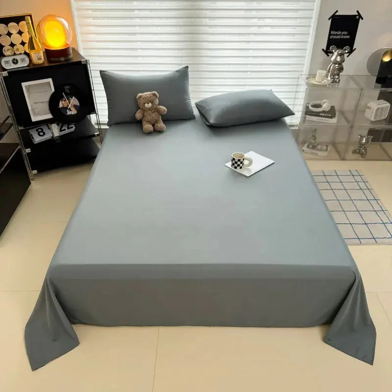 Soft Flat Bedsheet Set with 2 Pillowcases - Cozy Bedding for Any Bed Size