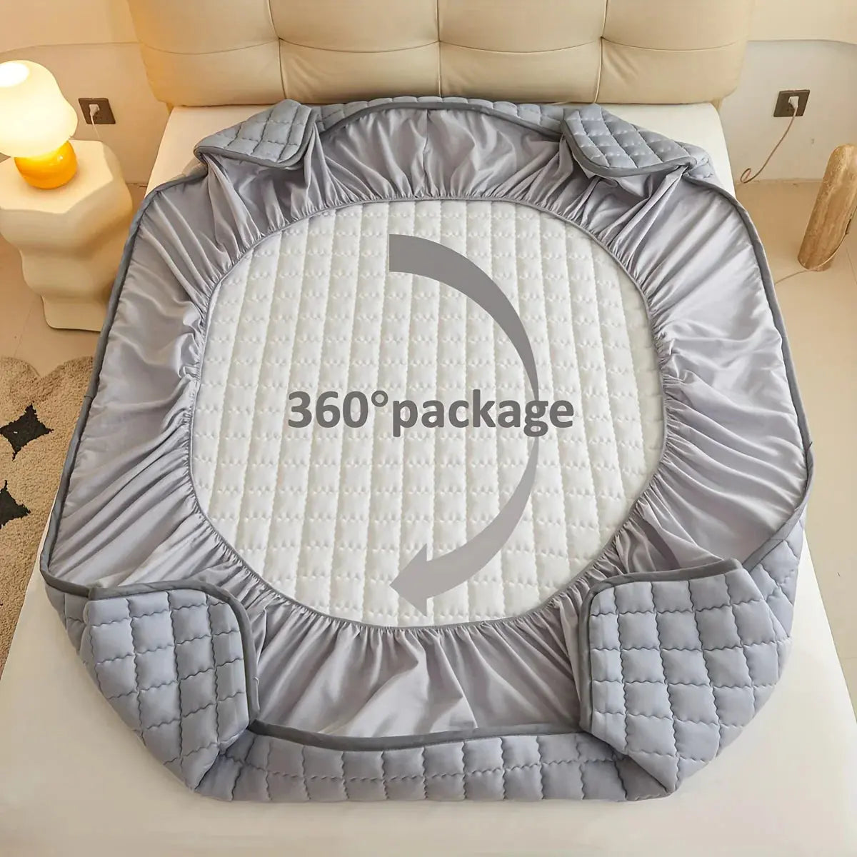 Waterproof Mattress Cover with Quilted Padding | Secure Fit for Sleep Comfort