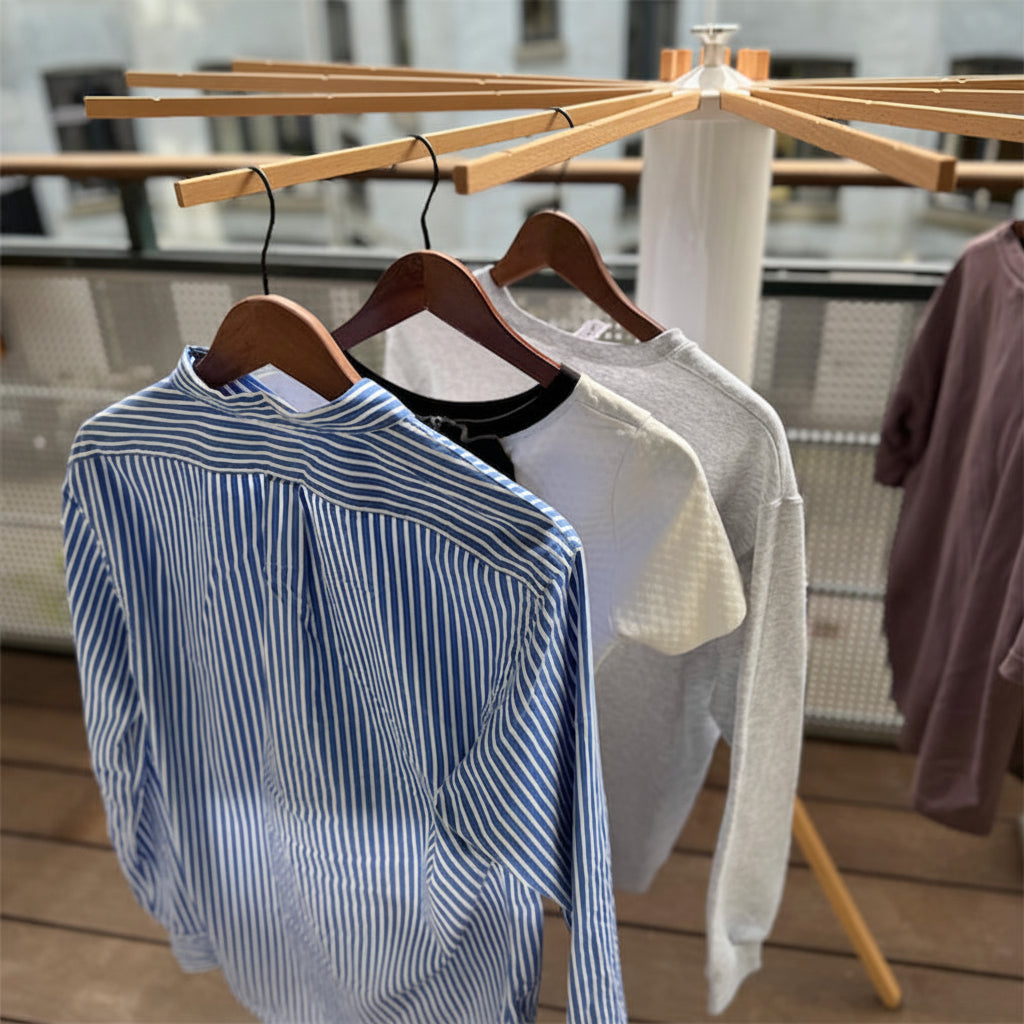 Compact and Stylish Indoor Laundry Drying Rack