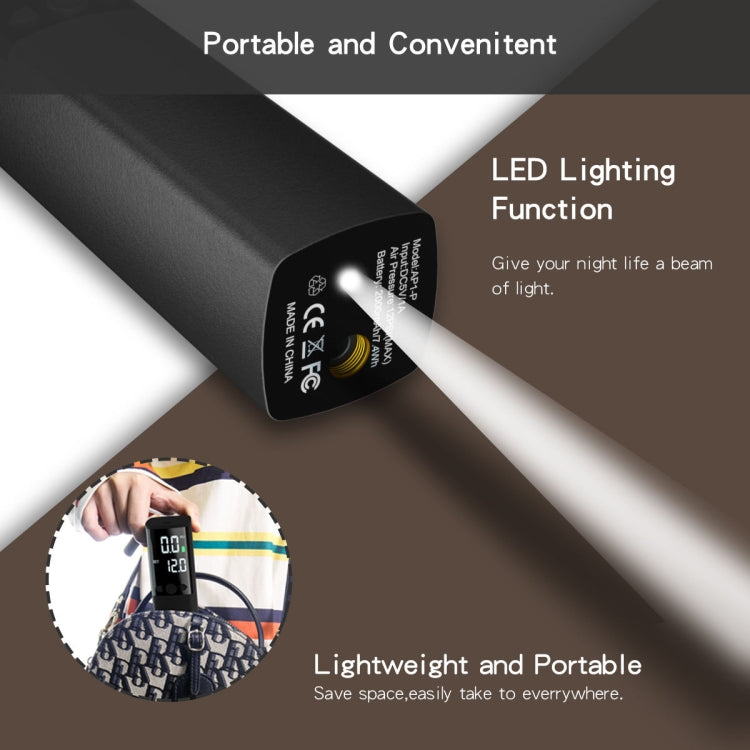 Wireless Electric Inflator with LCD Screen & LED Light - Compact Air Pump for Fast Ball Inflation