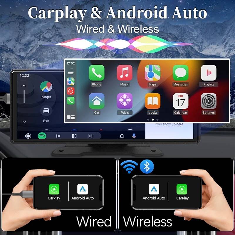 10.26-Inch Touchscreen Car Audio System | Wireless CarPlay & Android Auto | Bluetooth | Backup Camera | 12V