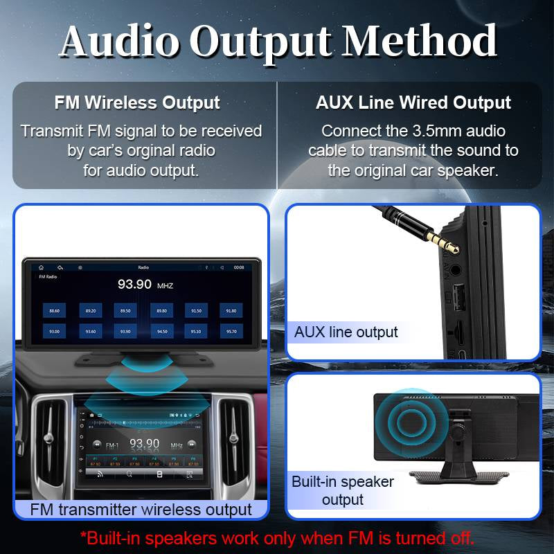 10.26-Inch Touchscreen Car Audio System | Wireless CarPlay & Android Auto | Bluetooth | Backup Camera | 12V
