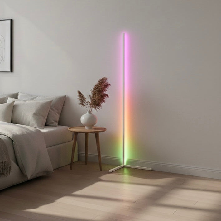 Smart RGB Corner Floor Lamp with Dimmable LED – App & Remote Control Options