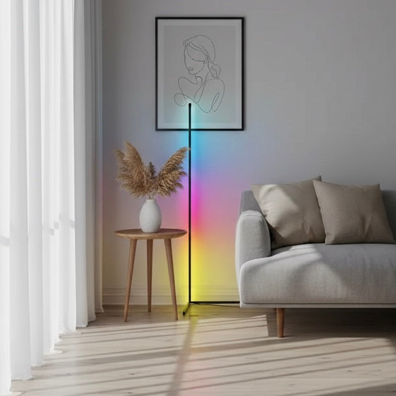 Smart RGB Corner Floor Lamp with Dimmable LED – App & Remote Control Options