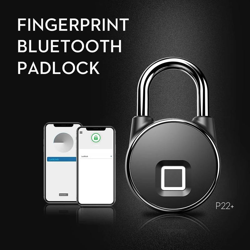 Bluetooth Fingerprint Lock - Biometric, USB Rechargeable, IP65, 10 Users, 3-Month Battery