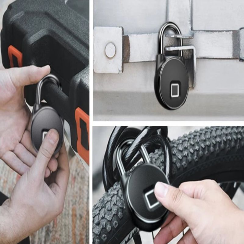 Bluetooth Fingerprint Lock - Biometric, USB Rechargeable, IP65, 10 Users, 3-Month Battery