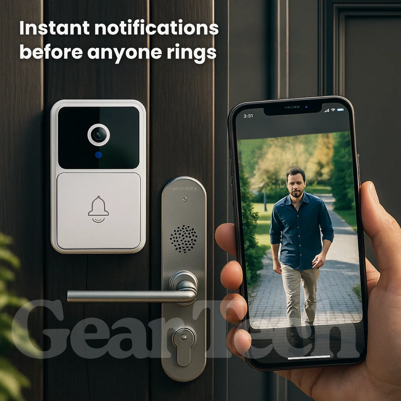 1080p HD Video Doorbell with Motion Detection Alerts