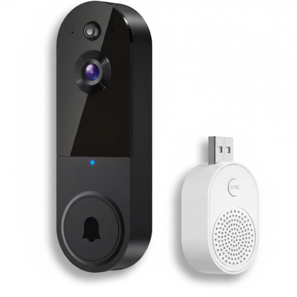 HD Video Doorbell with Night Vision, Person Detection & Two-Way Audio