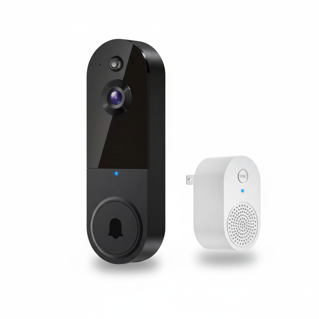 HD Video Doorbell with Night Vision, Person Detection & Two-Way Audio