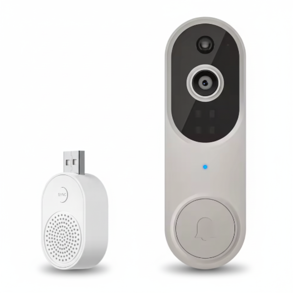 HD Video Doorbell with Night Vision, Person Detection & Two-Way Audio