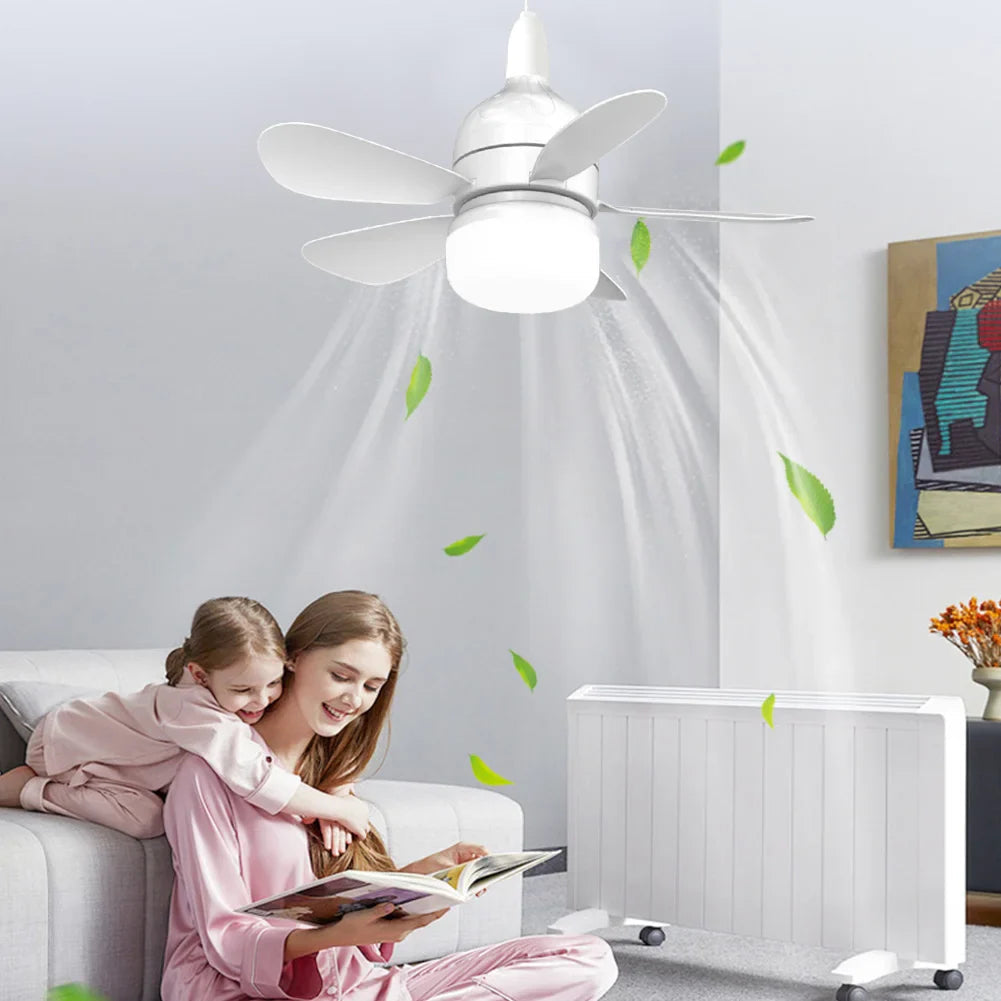 Contemporary Flush Mount Ceiling Fan with Adjustable LED Lighting