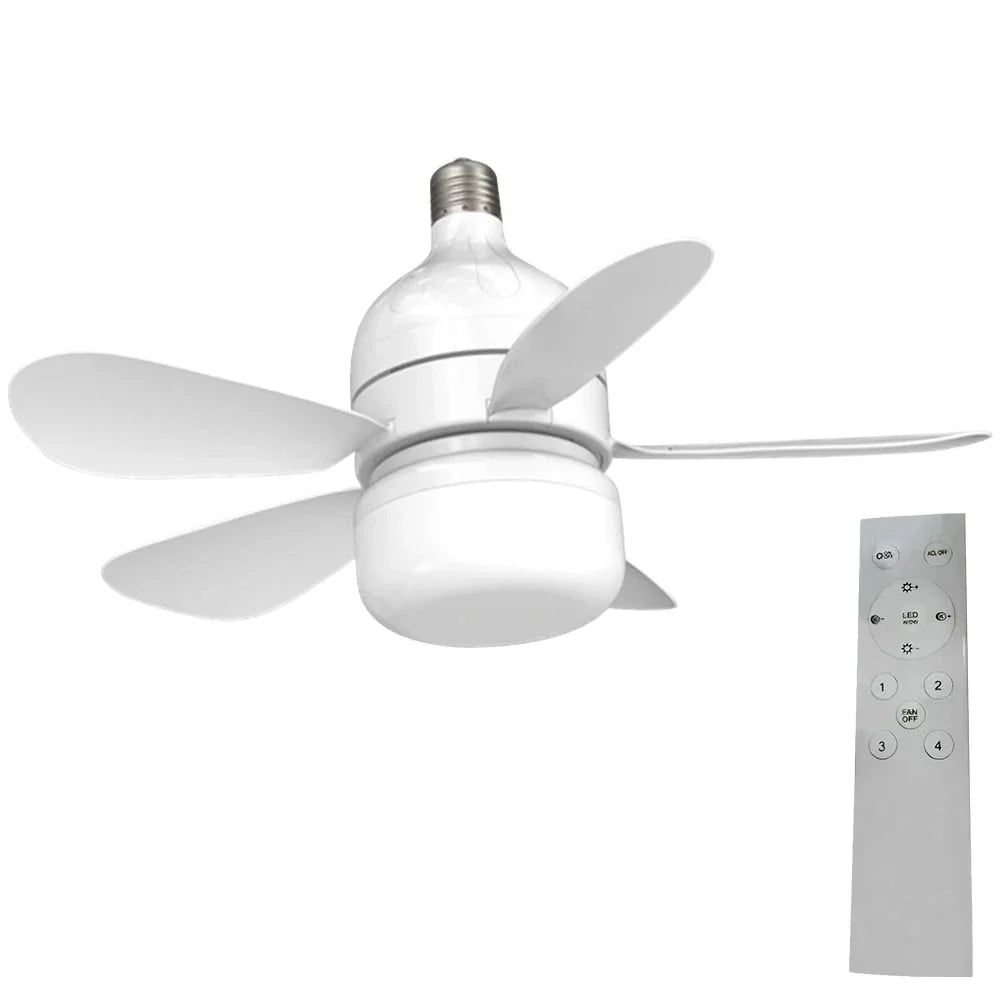 Contemporary Flush Mount Ceiling Fan with Adjustable LED Lighting
