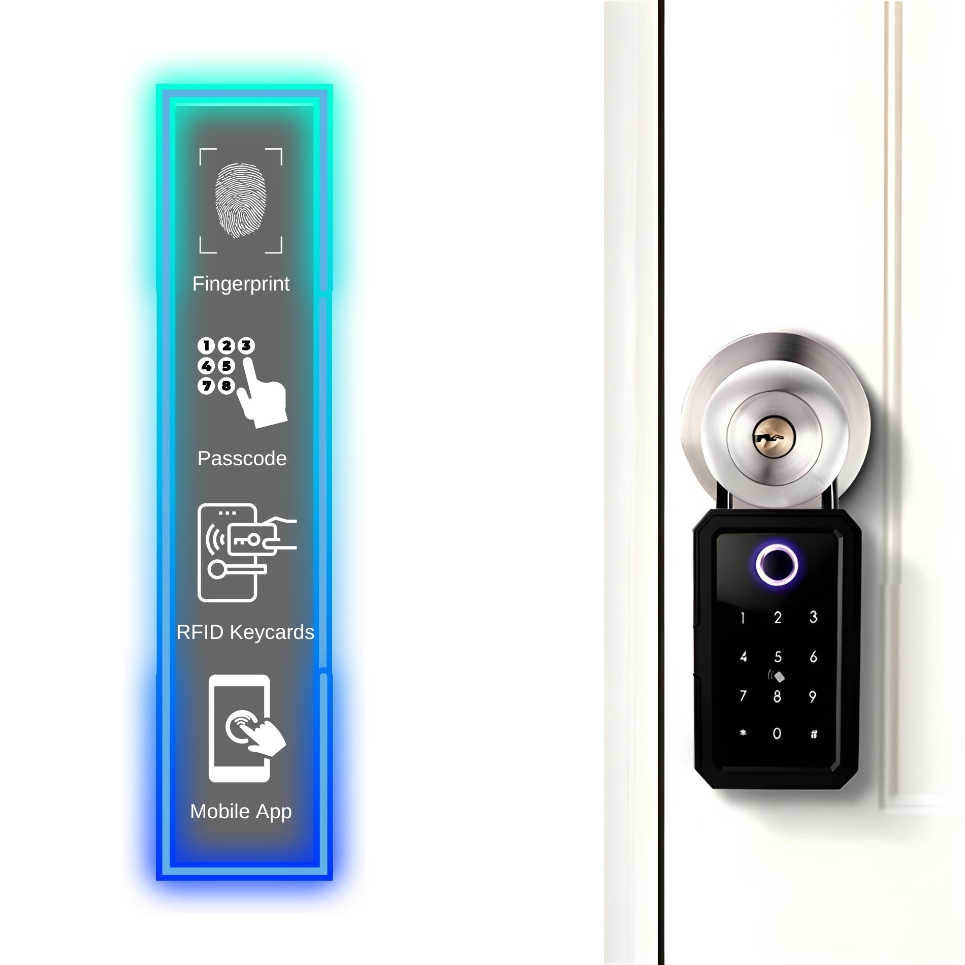 Wi-Fi Smart Lockbox – Key Storage with Fingerprint Access
