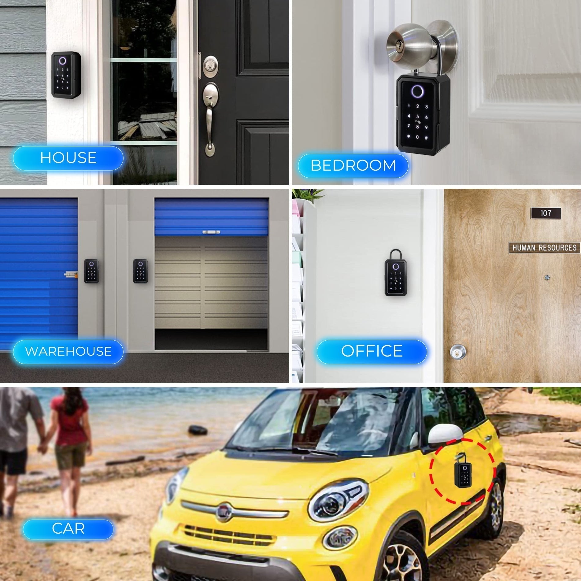 Wi-Fi Smart Lockbox – Key Storage with Fingerprint Access