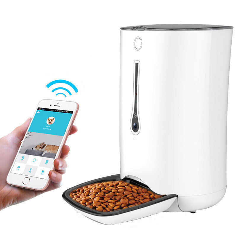 Automatic Pet Feeder with 6L Capacity and Video Monitoring for Cats and Dogs