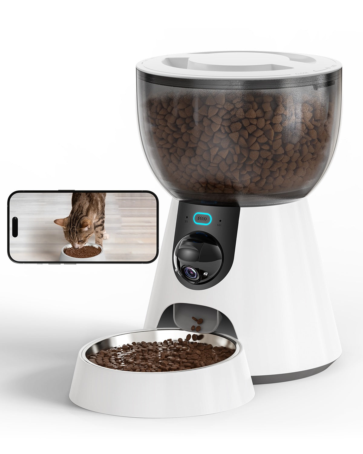 Automatic Cat Feeder with 1080P HD Camera – 4L Capacity, App-Controlled