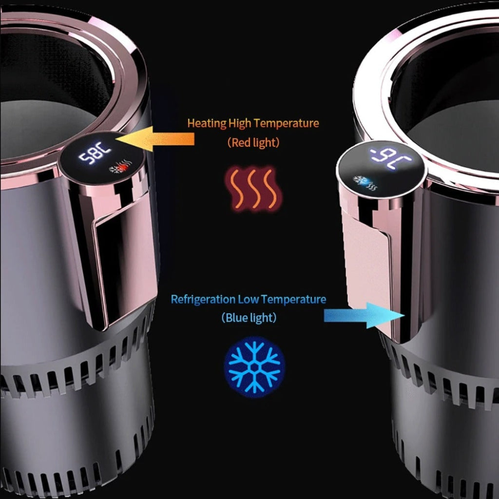 Portable Heated Beverage Cup with Dual Temperature Control for Travel