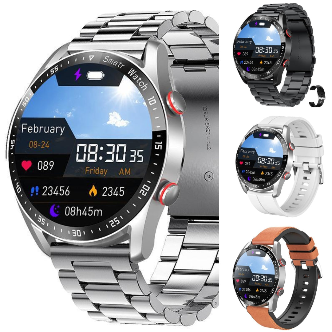 1.45-Inch Display Smartwatch with Bluetooth Music, NFC Payments, IP67, Heart Rate & Sleep Monitoring