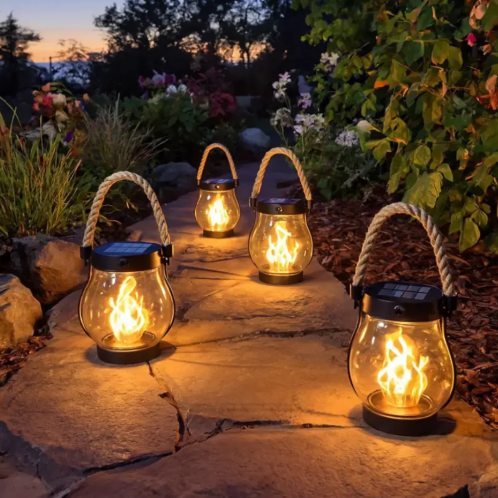 Outdoor Solar LED Lantern for Garden, Patio, Pathway & Landscape Decor
