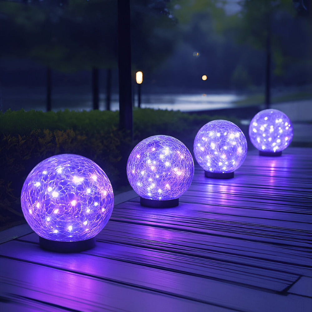 Illuminating Solar Glass Sphere for Outdoor and Indoor Use