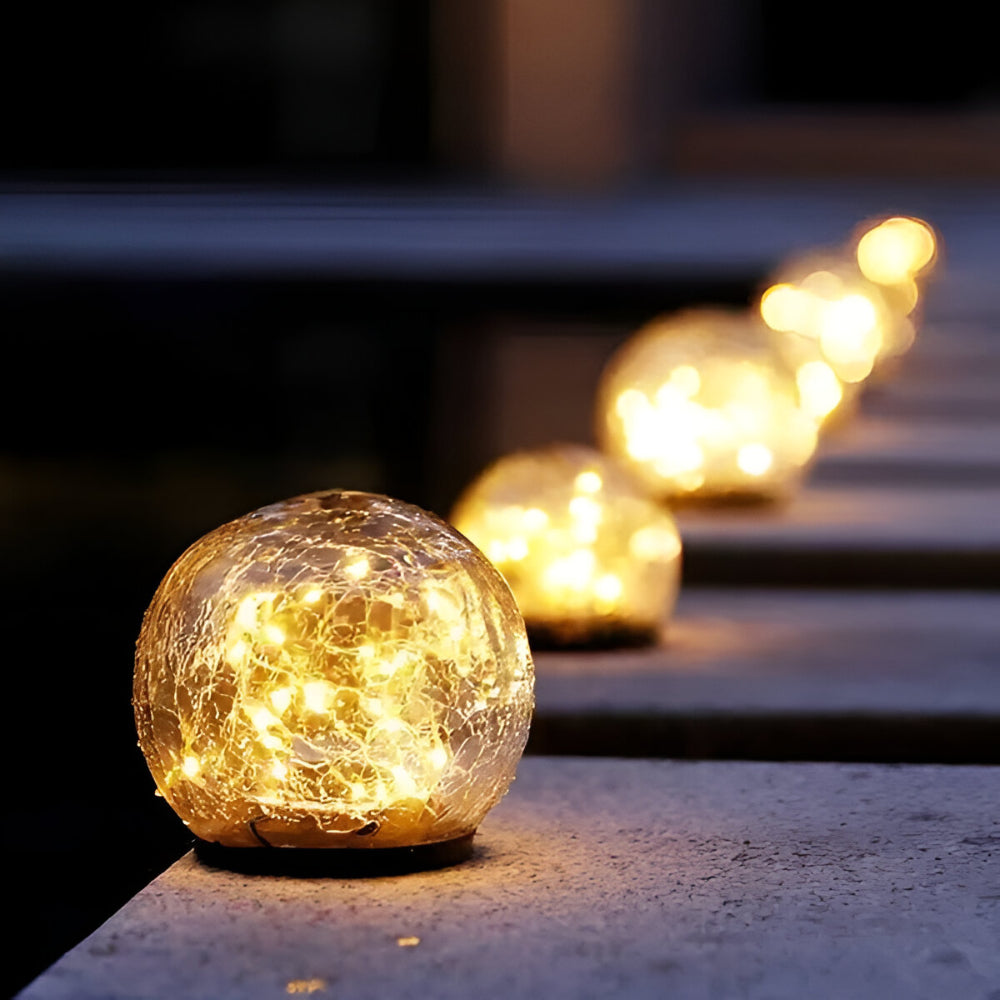 Illuminating Solar Glass Sphere for Outdoor and Indoor Use