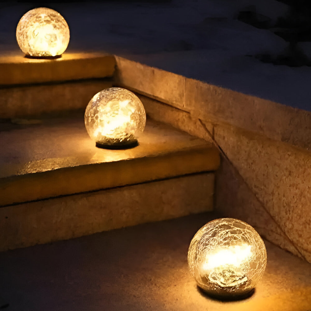 Illuminating Solar Glass Sphere for Outdoor and Indoor Use