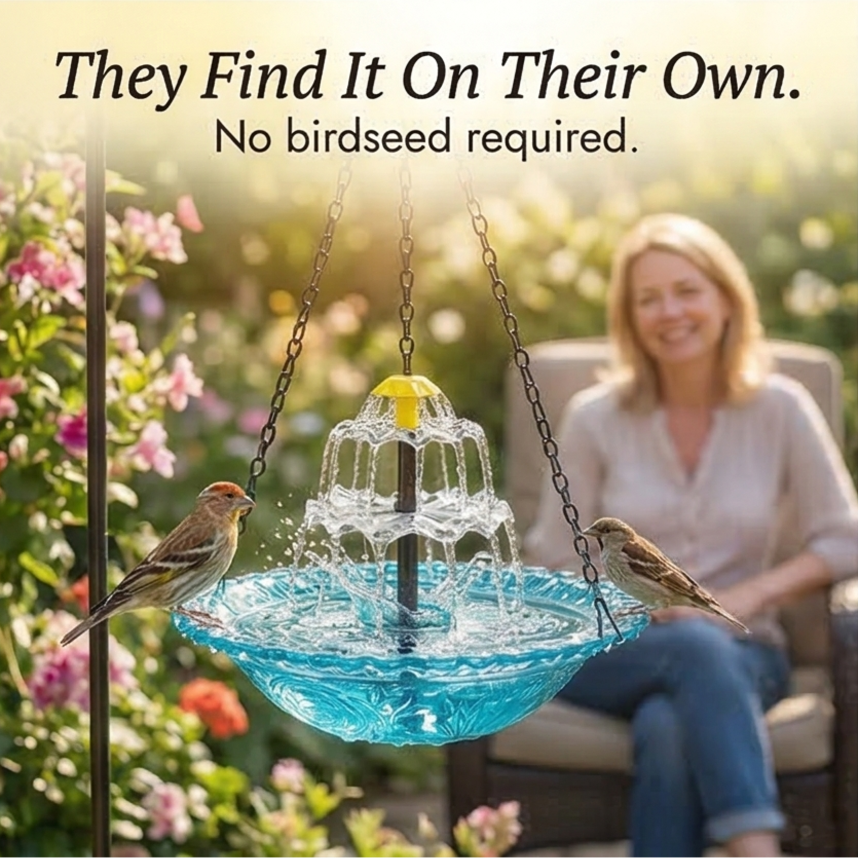 Two-Tier Solar Fountain for Bird Bath – Stylish Outdoor Decoration