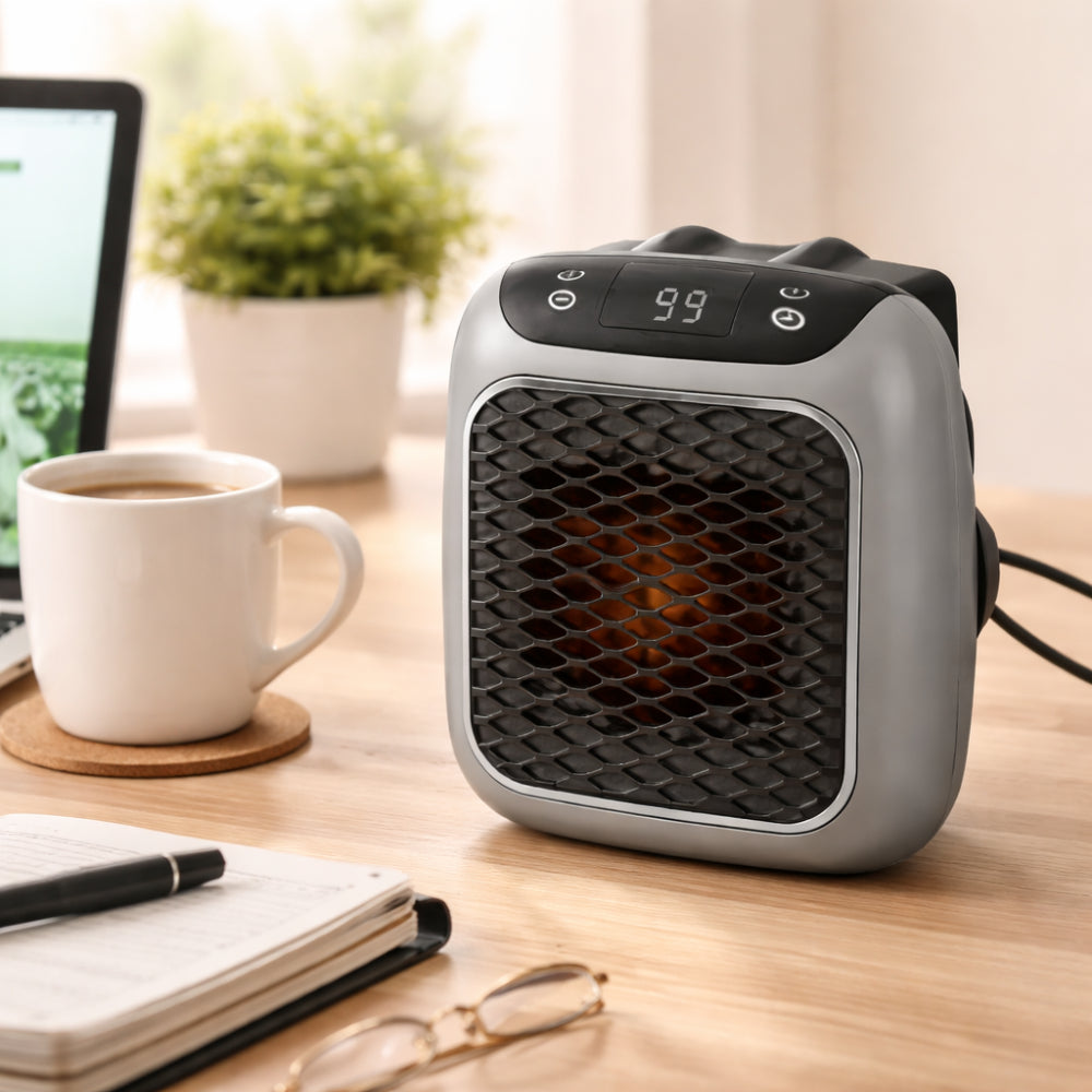Compact Electric Heater for Desks and Small Spaces