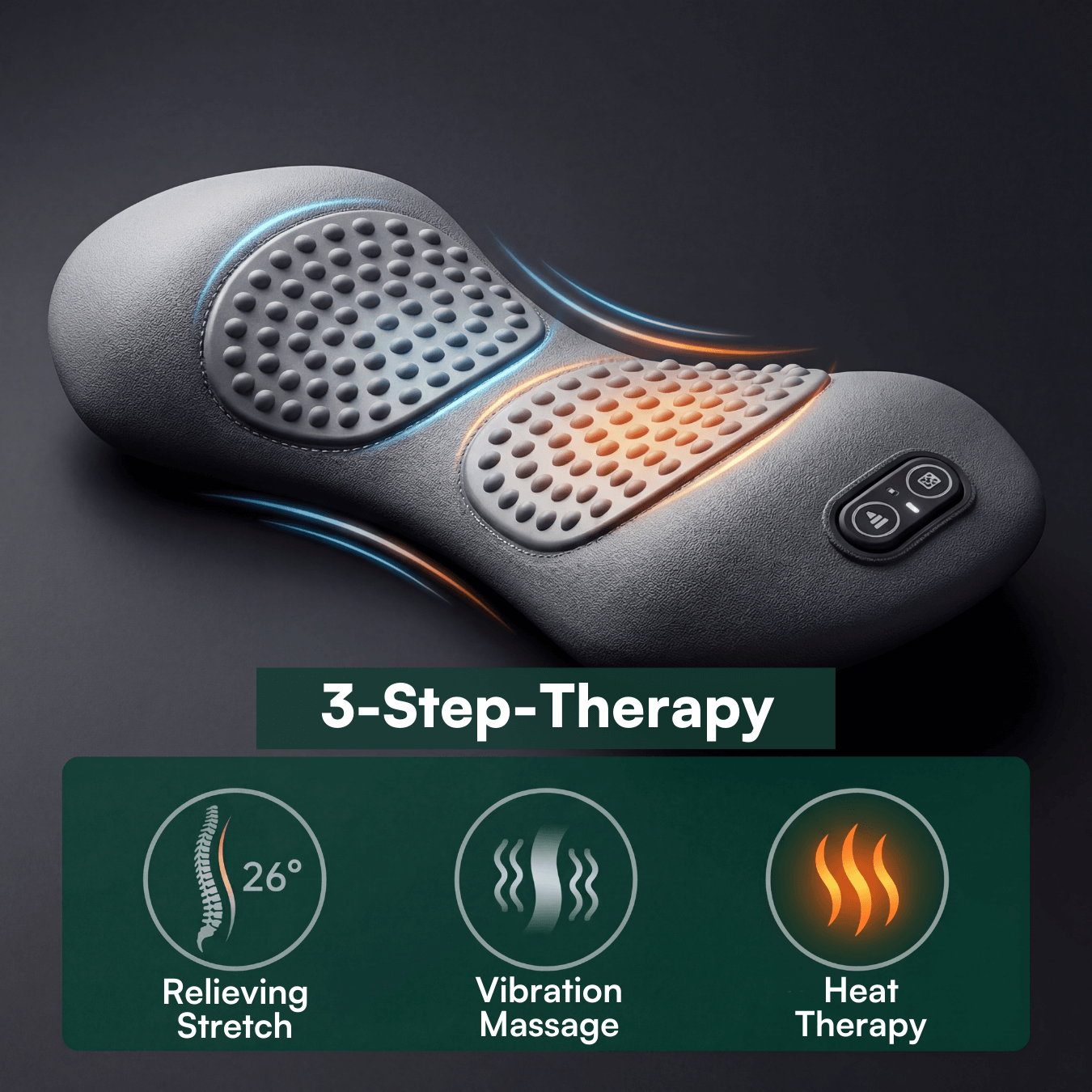 Ergonomic Back Massager with Adjustable Features and Overheat Safety, AC Powered