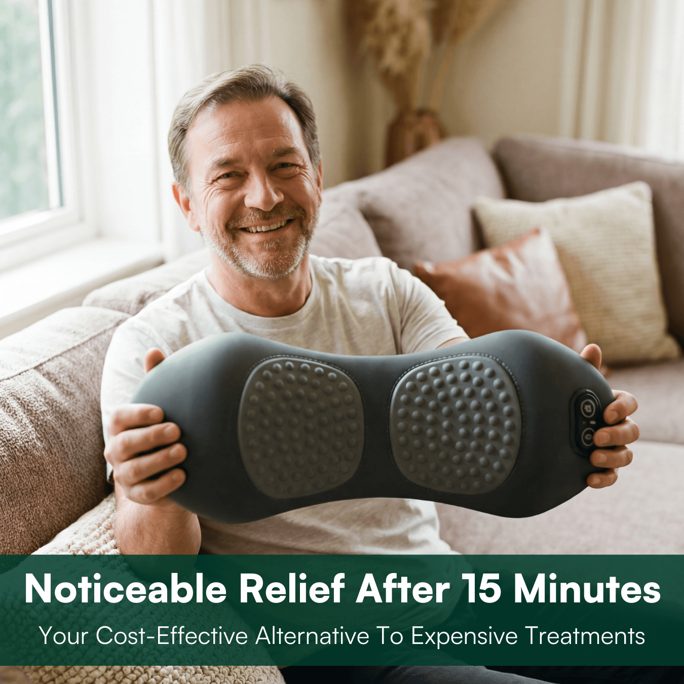 Ergonomic Back Massager with Adjustable Features and Overheat Safety, AC Powered