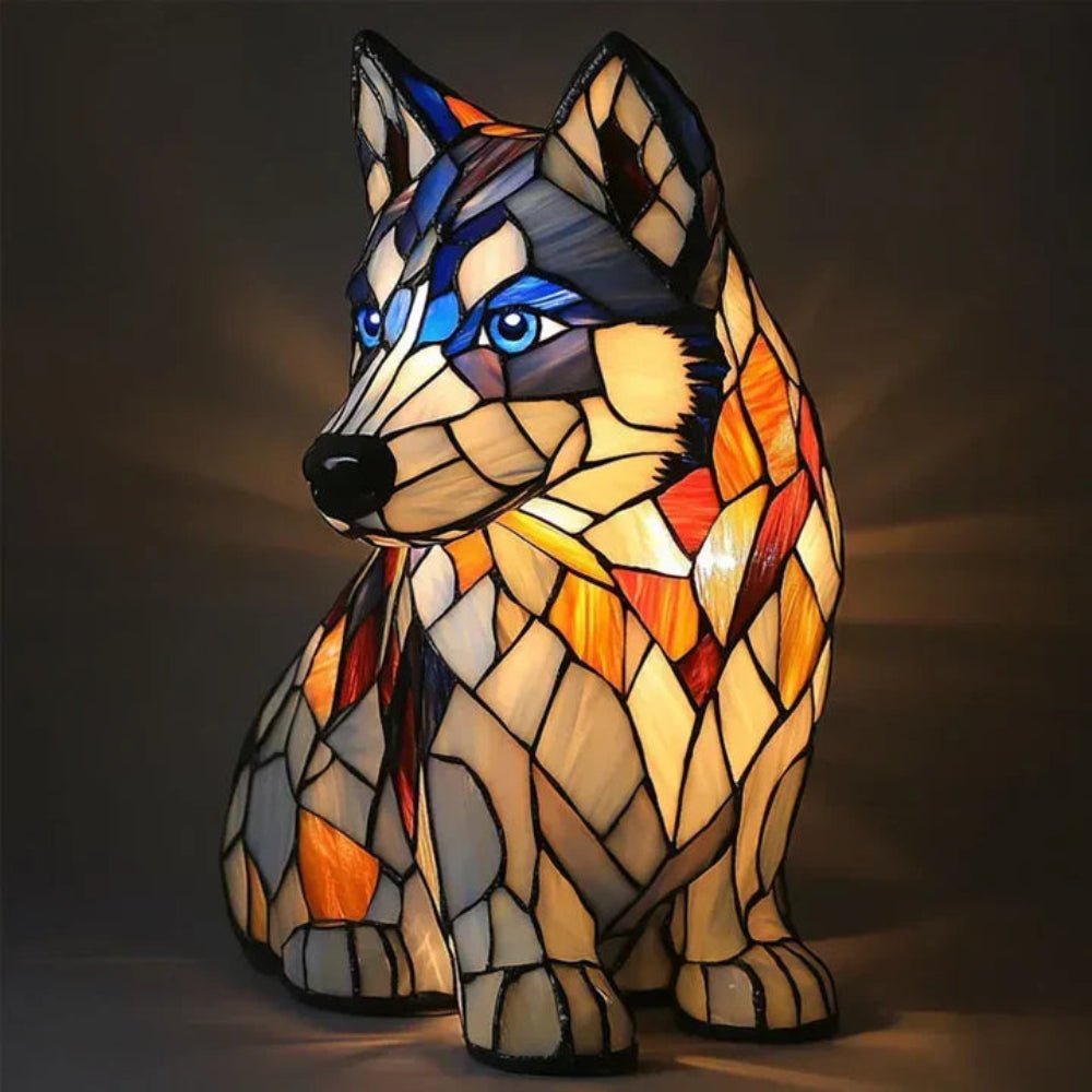 Artistic Canine Table Lamp with LED Lighting
