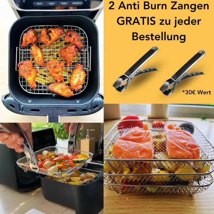 Versatile Stackable Cooking Baskets for Efficient Meal Prep