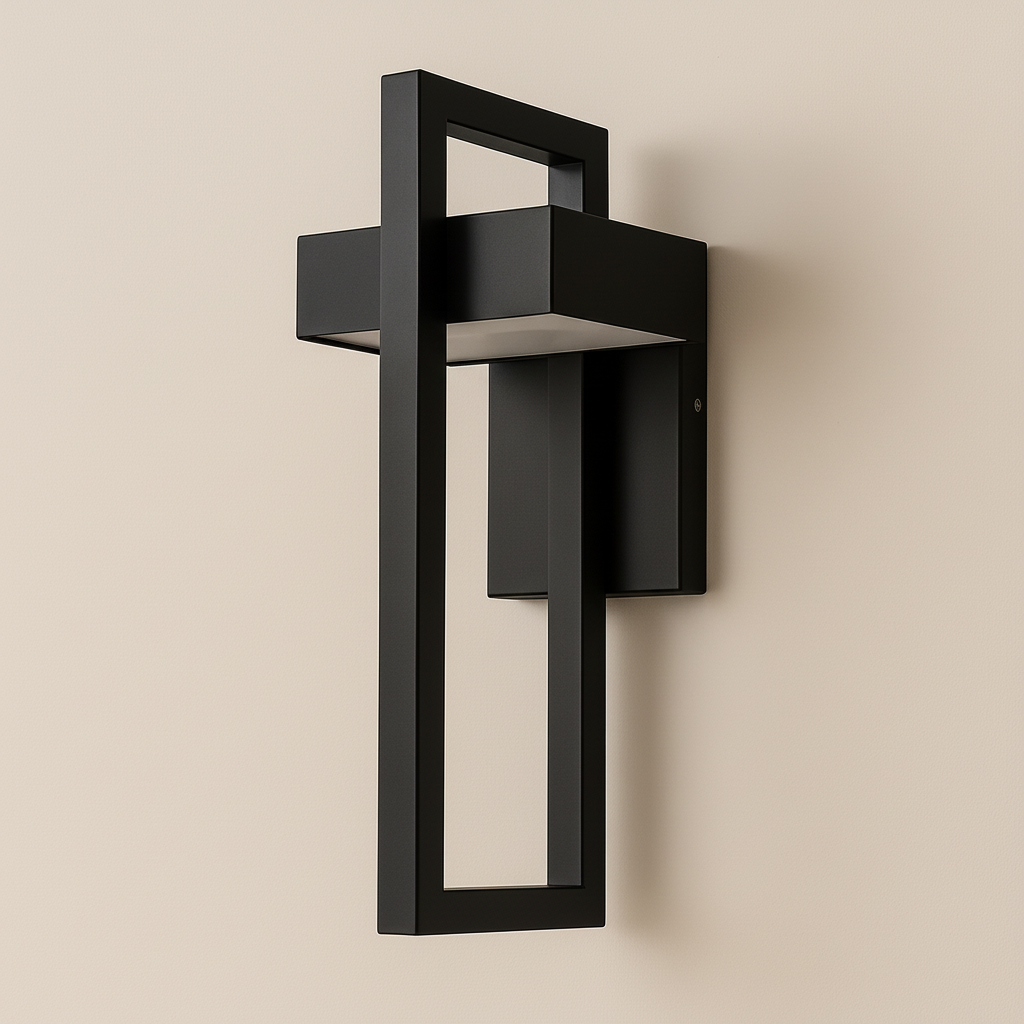 LuxeGlow Modern Outdoor Wall Lantern with Energy-Efficient LEDs