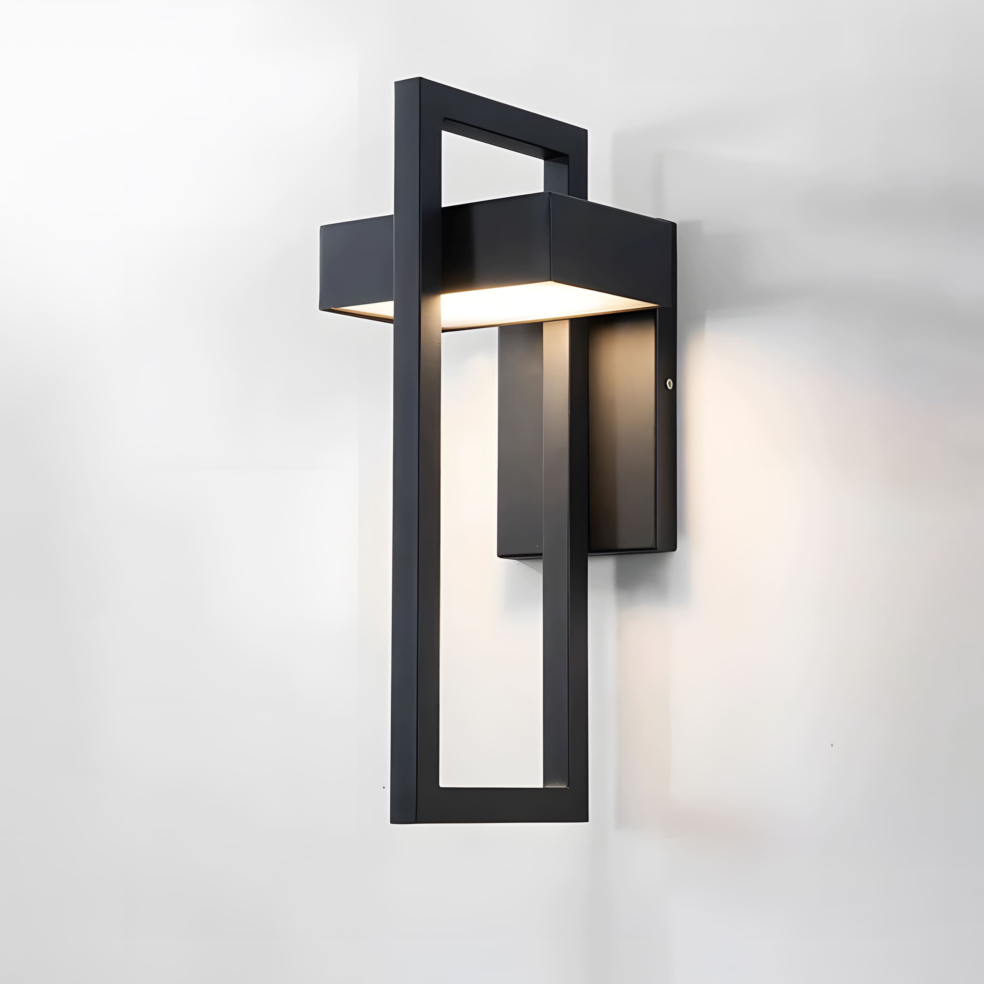 LuxeGlow Modern Outdoor Wall Lantern with Energy-Efficient LEDs