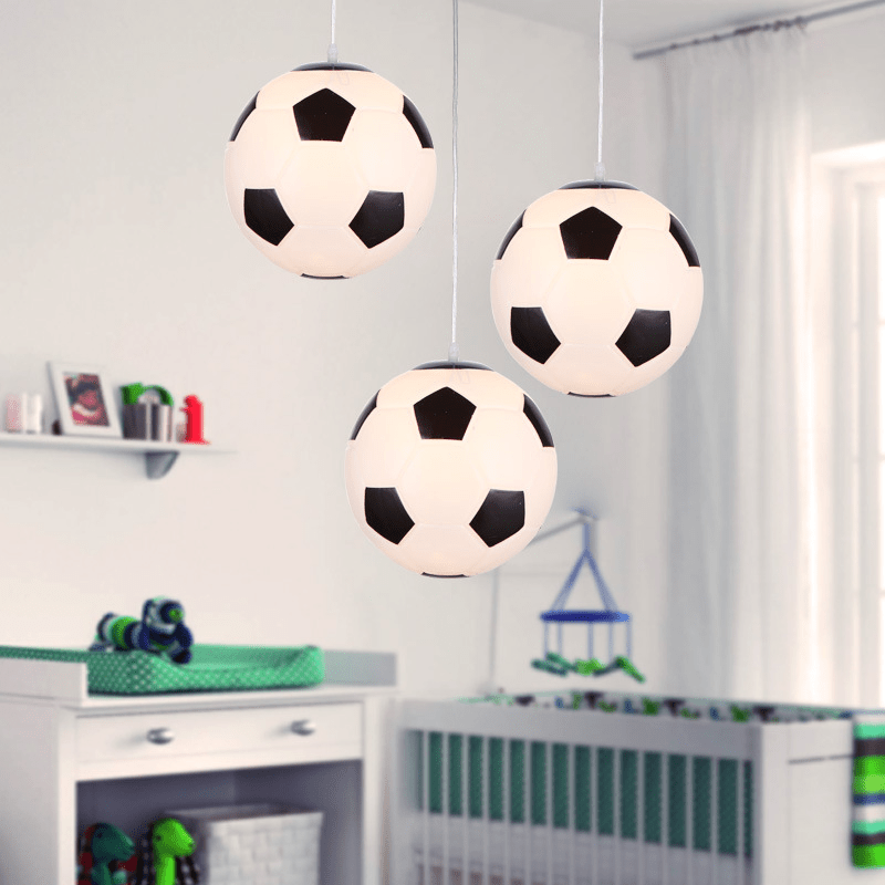 SportyGlow LED Ceiling Light Featuring Playful Football Design