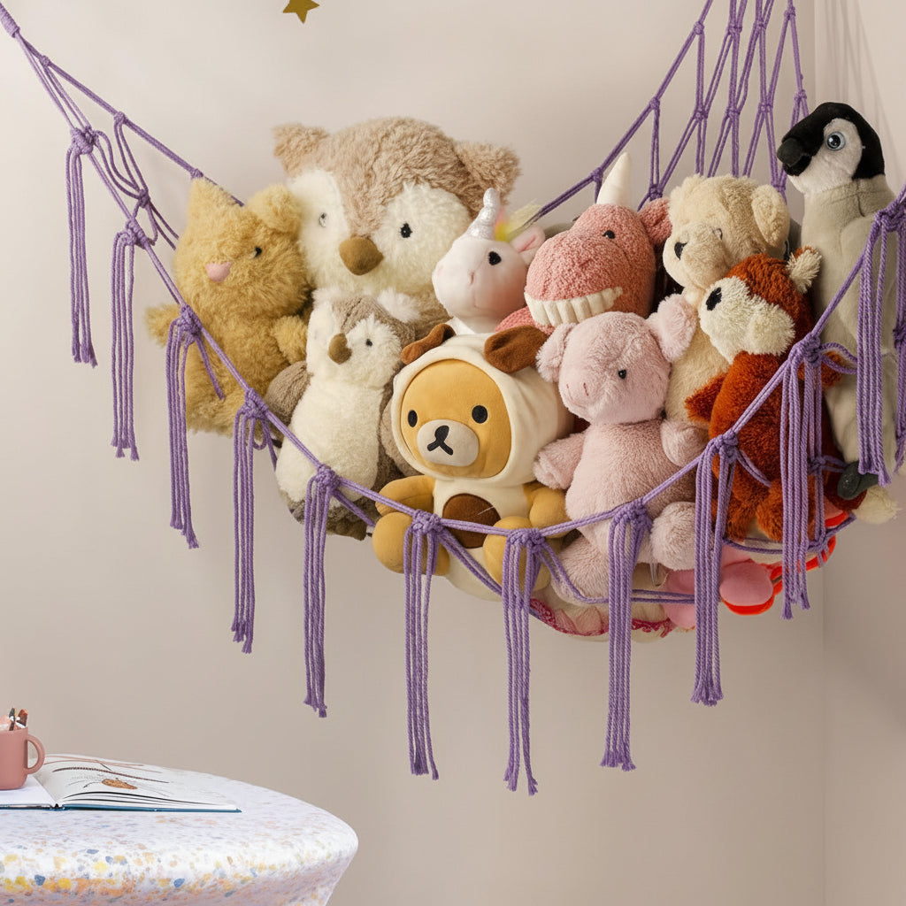 Stylish Hanging Organizer for Plush Toys and More
