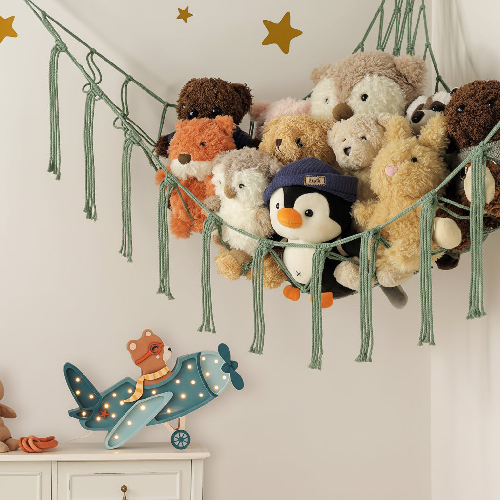 Stylish Hanging Organizer for Plush Toys and More