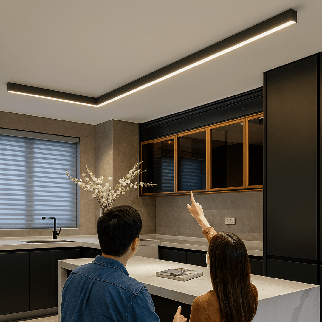 BrilliantGlow LED Ceiling Fixture - Sleek Scandinavian Style