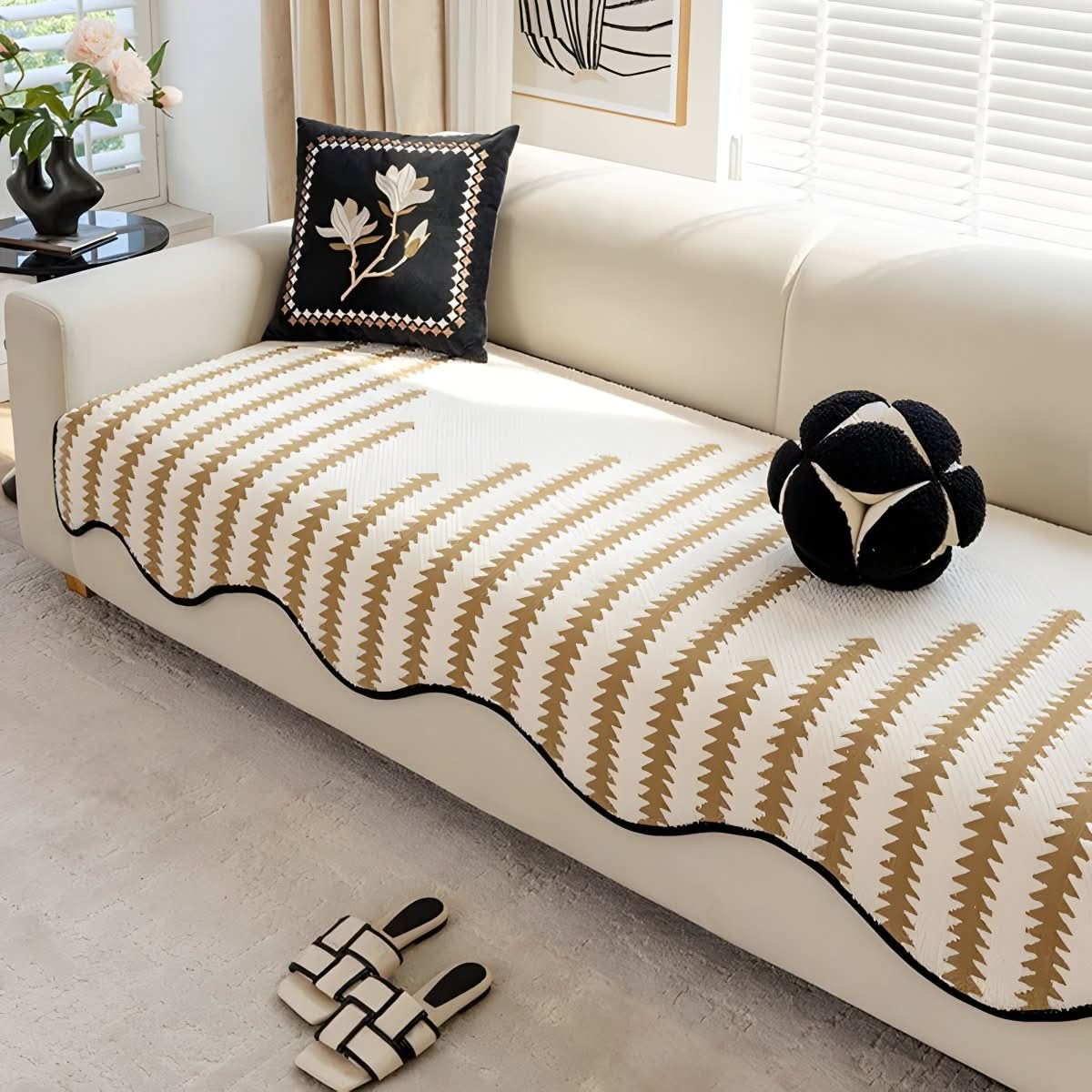 ChicShield Premium Chenille Sofa Protector for Stylish Living