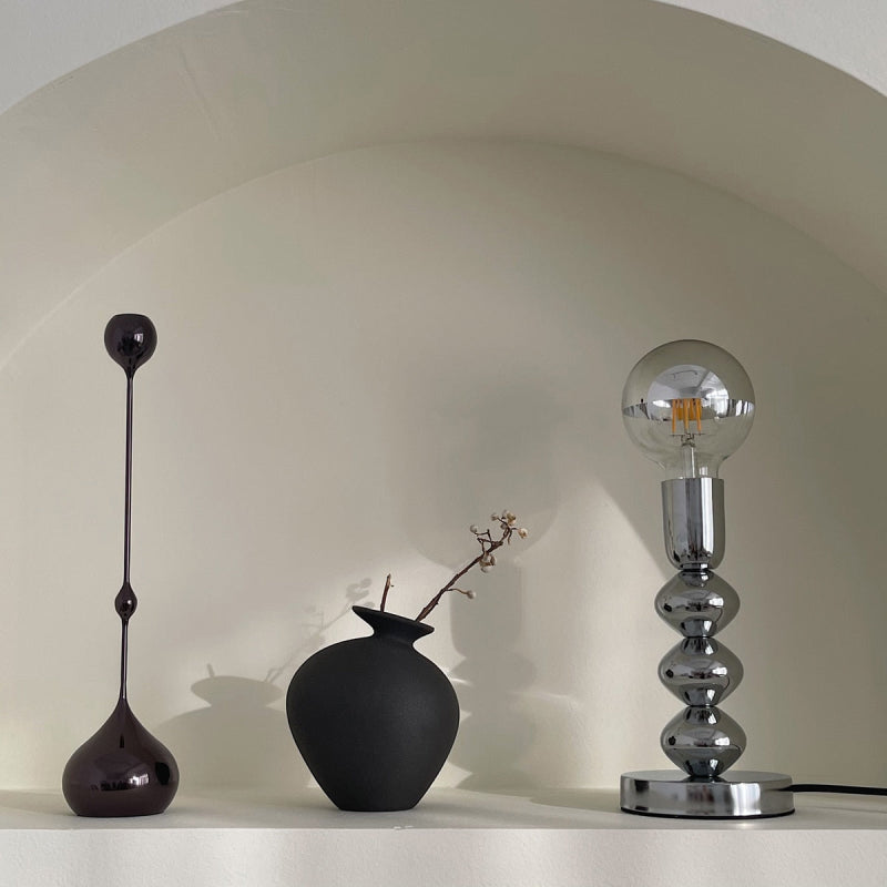 Elegant Glass Table Lamp with Chrome Finish for Any Space
