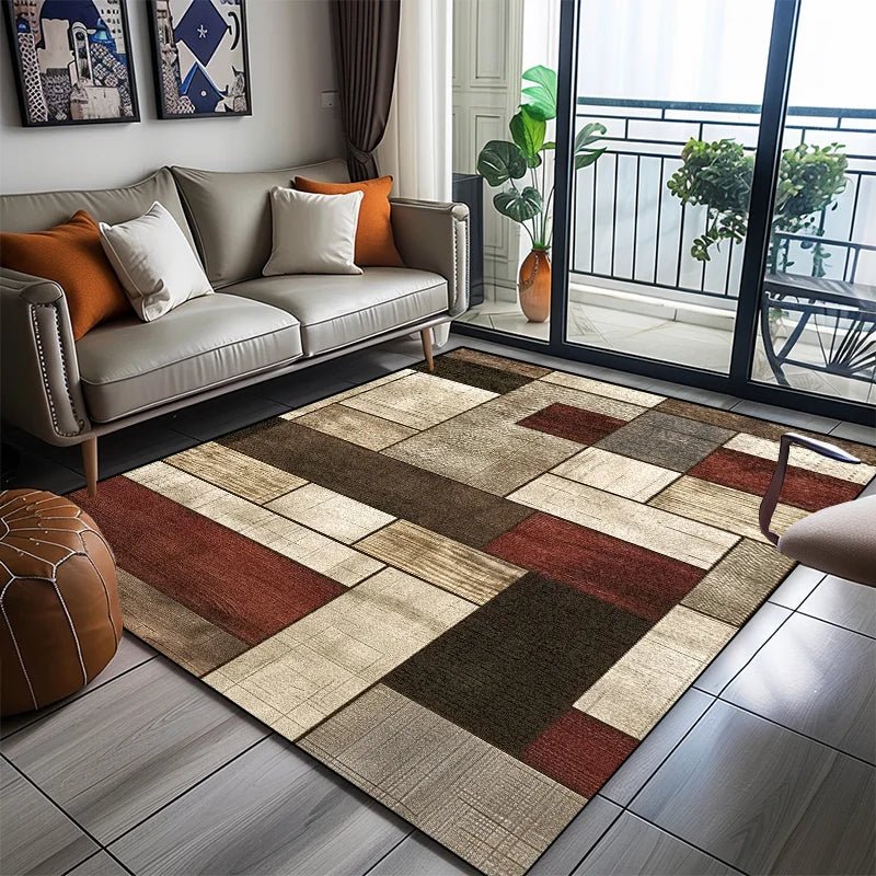 Stylish Non-Slip Geometric Area Rug for Comfortable Living