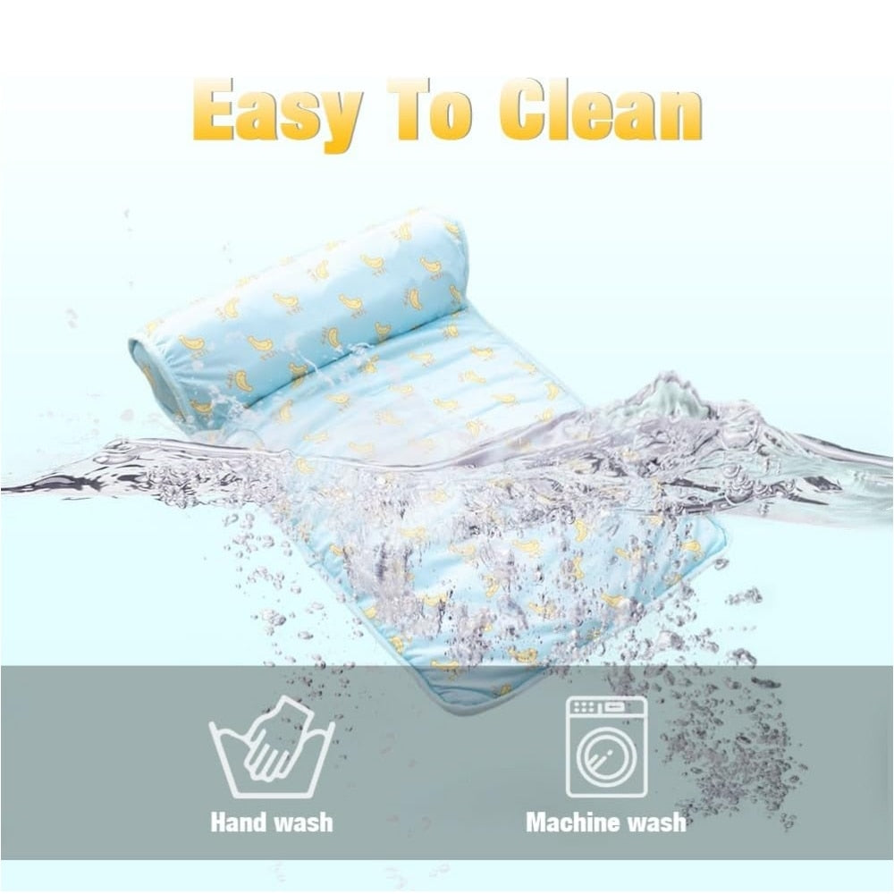 Self-Cooling Pet Mat with Plush Pillow for Summer Comfort