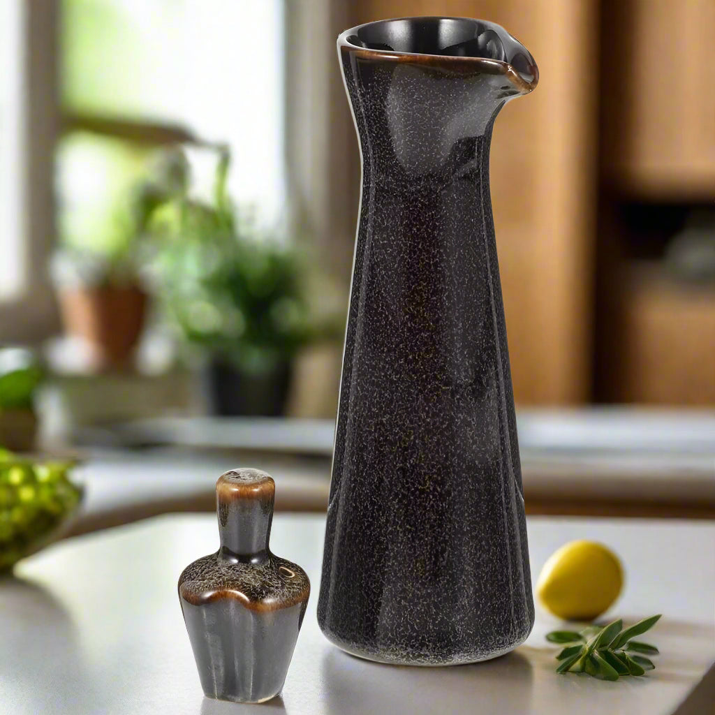 Elegant Ceramic Dispenser for Oil, Vinegar, and Sauces