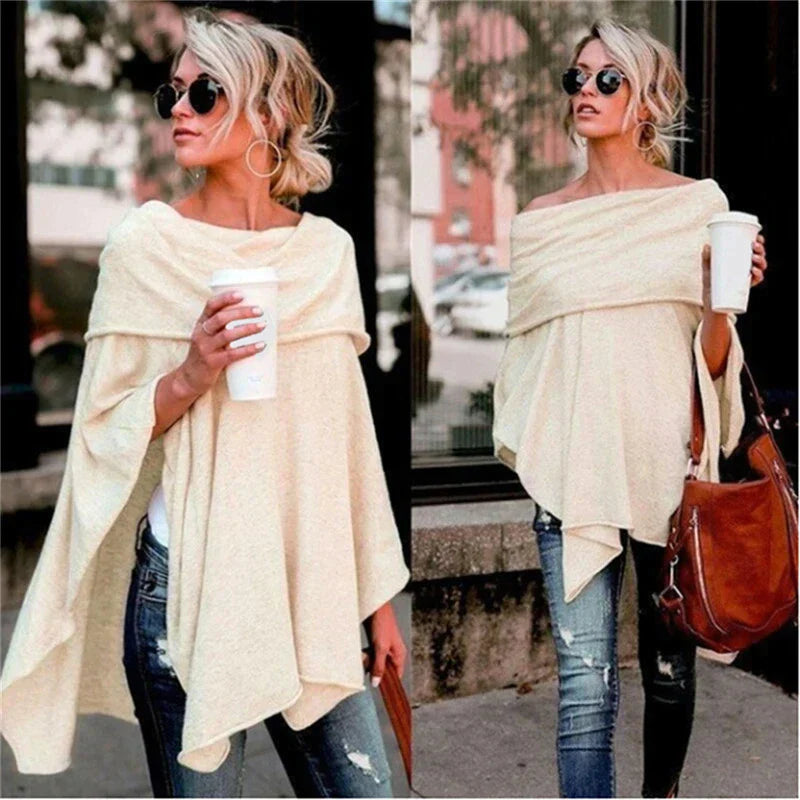 Women’s Draped Wrap Top | Long Sleeves & Relaxed Fit | High-Quality Fabric | Comfortable Casual Wear