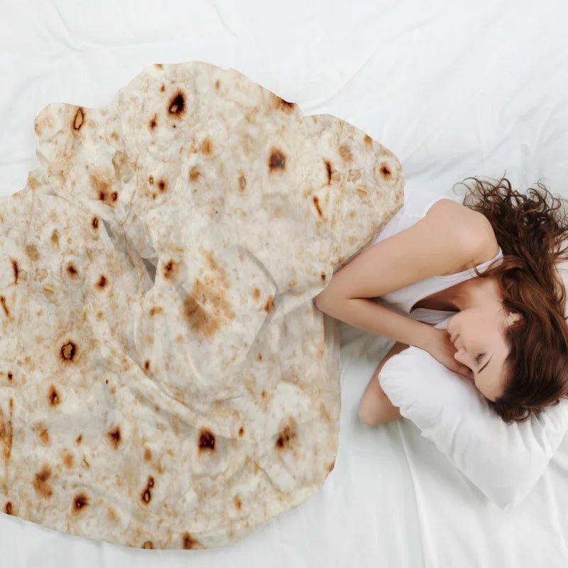 Tortilla Delight Plush Blanket with Whimsical Design